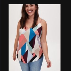 TORRID 0 Multi Colored Geometric Swing Cami